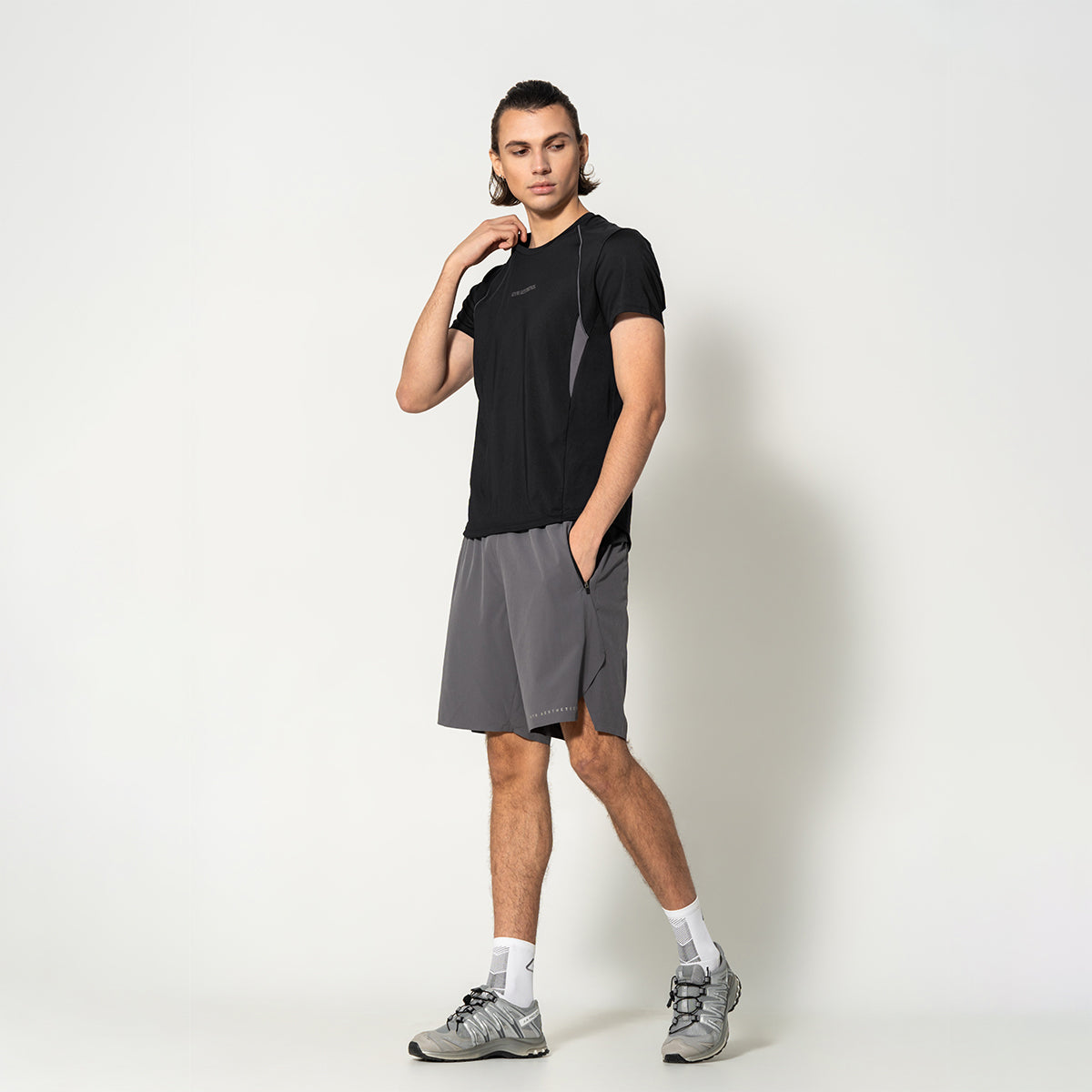 Image of Activewear Performance T Shirt breathable mesh blocking for Men